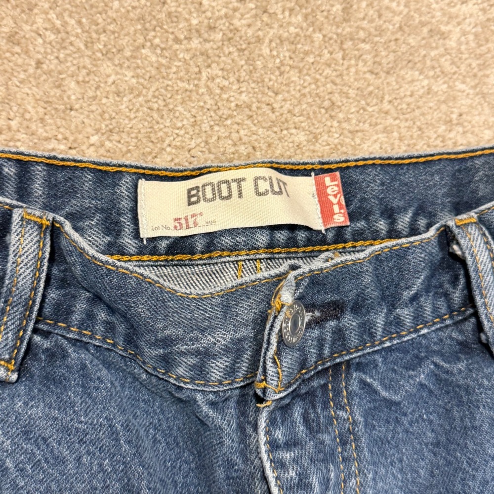 Levi's 517 Jeans‎ Men 35x33,Tag 36x34 Blue Bootcut Denim Medium Wash Y2k Western - Picture 2 of 6